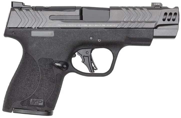 SMITH&WESSON PERFORMANCE CENTER M&P 9 SHIELD PLUS CARRY COMP 9MM LUGER 4IN 10RD SF OPTIC READY THUMB SAFETY BLACK/GREY 14410