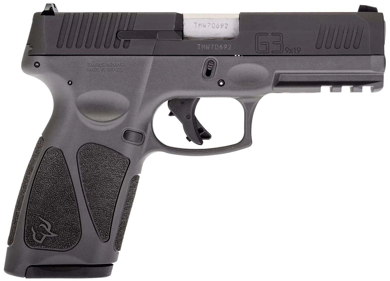 Taurus 1G3B941G15 G3 Full Size Frame 9mm Luger 15+1 4" Matte Stainless Steel Barrel, Matte Black Tenifer Cerakote Serrated Steel Slide, Gray Polymer Frame w/Picatinny Rail, Polymer Grip, Right Hand