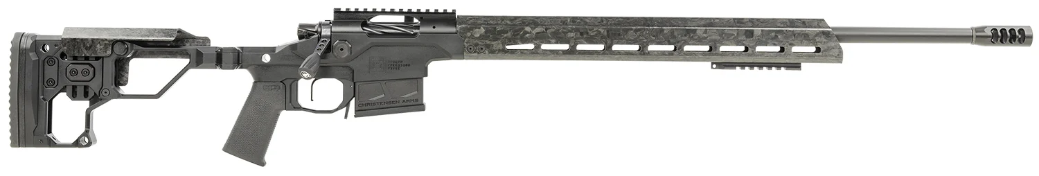 Christensen Arms 8010300300 Modern Precision 300 Win Mag 5+1 26" Threaded Carbon Fiber Barrel, Black Nitride Finish, Tungsten Anodized Folding Stock, Polymer Grip