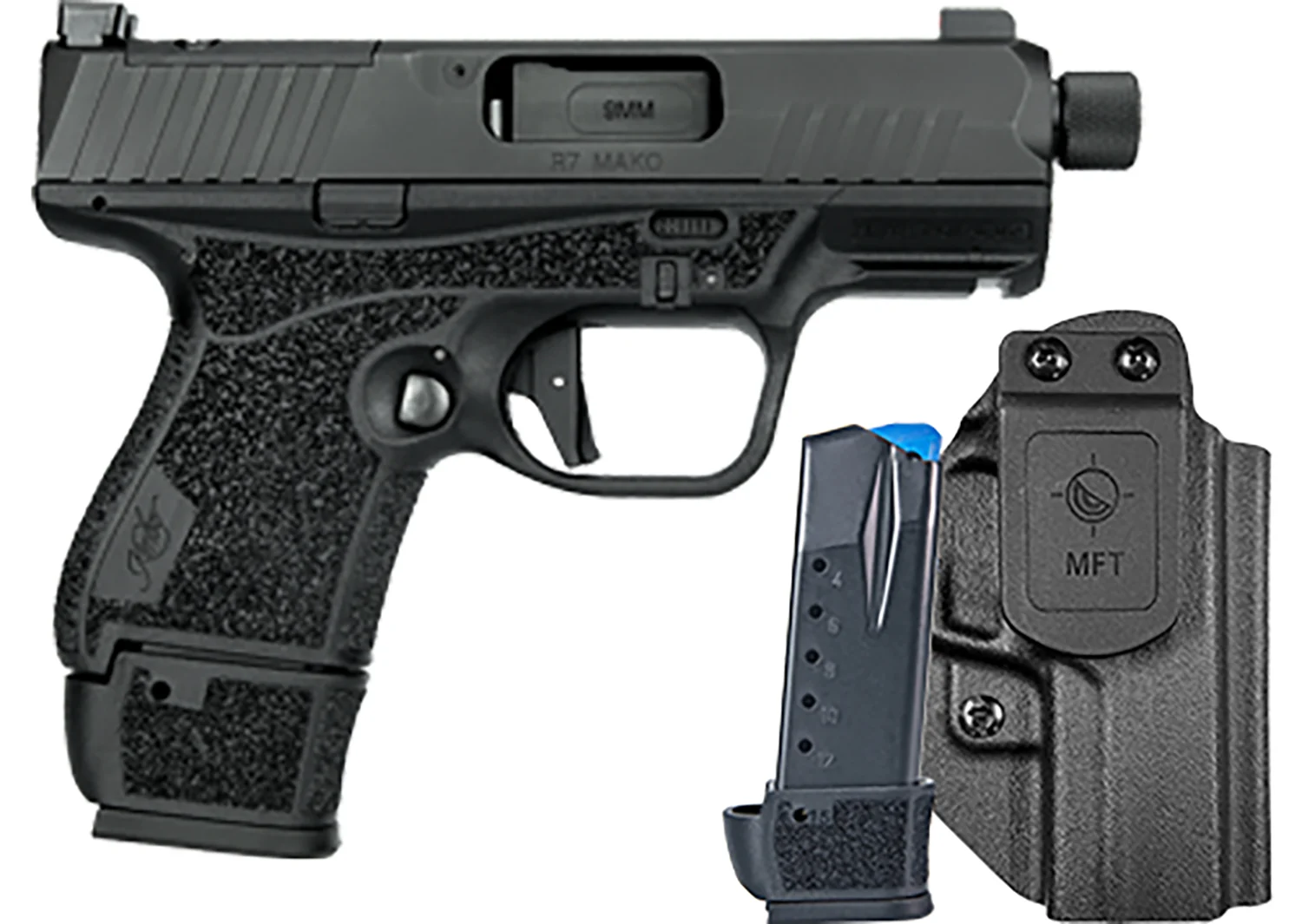 Kimber Mfg.,inc 3800033 R7 Mako TSF OR 9mm 15+1 3.92" FNC Stainless Steel Slide Molded Stippling Holosun HS 407K