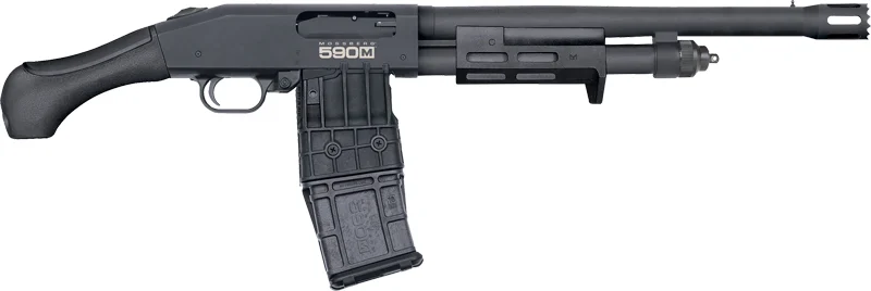 MOSSBERG 590M STANDOFF 12GA - 14.375" 10RD 2.75" BLUE/SYN