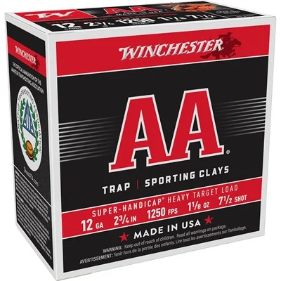 AA SPORTING CLAYS 12 GAUGE 2-3/4'' 1-1/8 OZ #7.5 SHOT 25/BOX